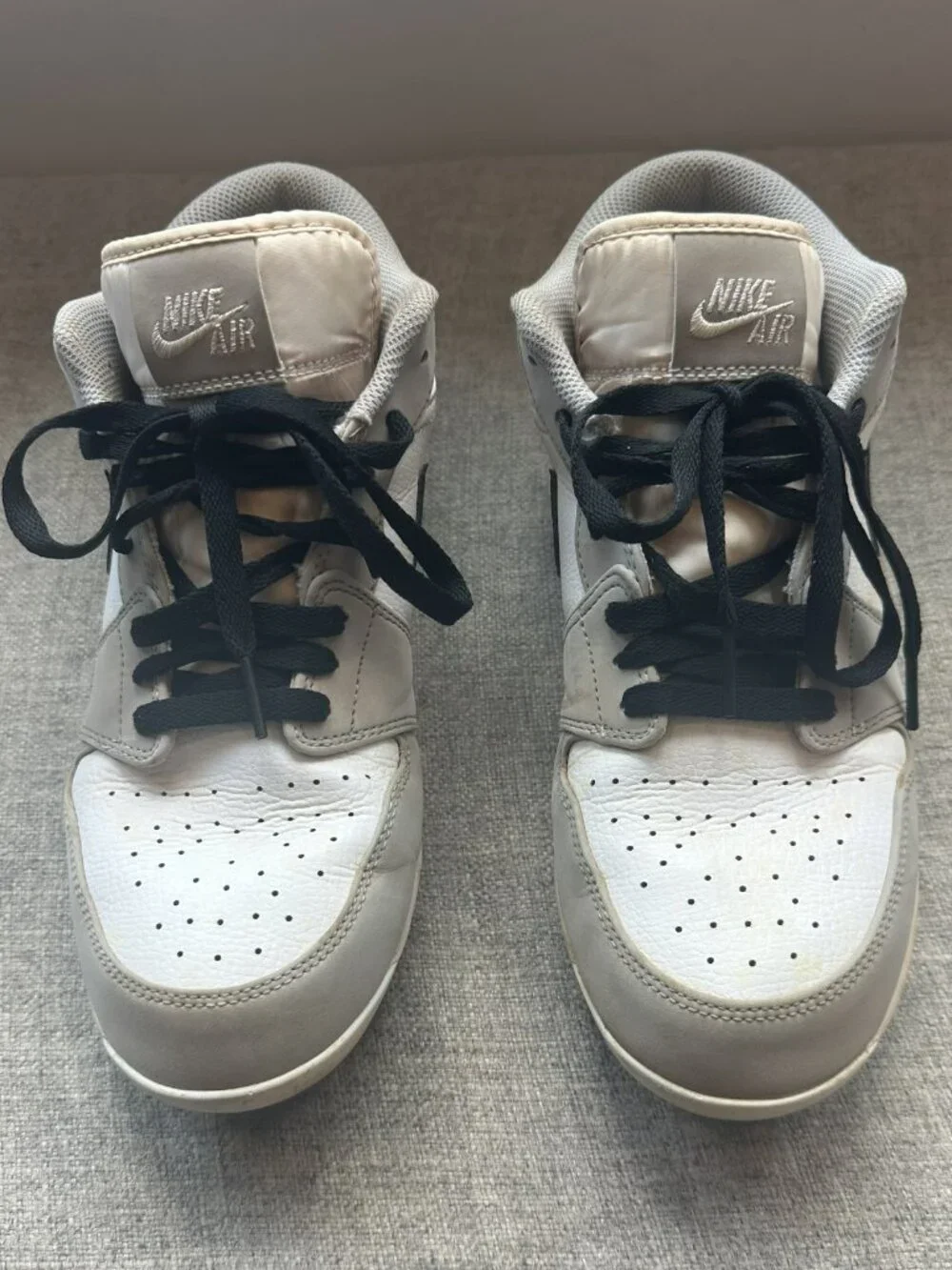 Jordan 1 Retro MCS Baseball Cleats Grey-White-Black Size 9